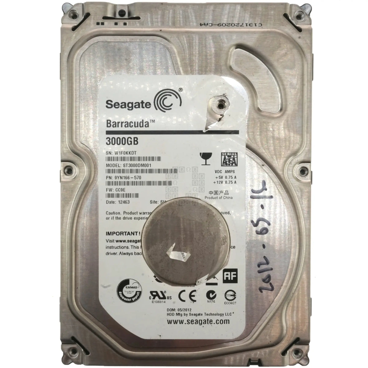 Failed Seagate Barracuda 3TB Teardown (ST3000DM001)
