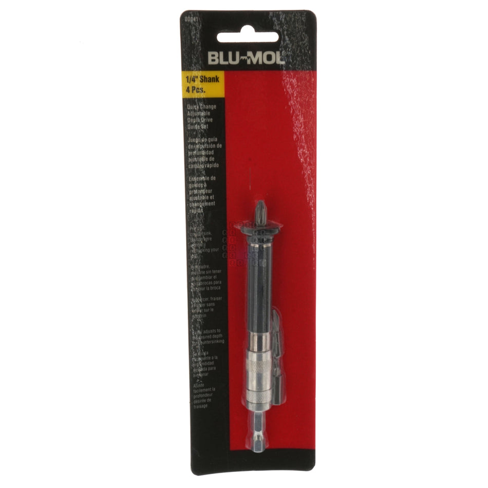 Blu-Mol 00041 1/4" Shank Quick Change Adjustable Depth Drive Guide Set