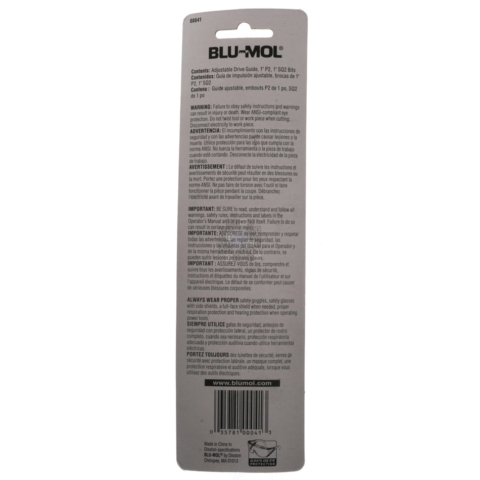 Blu-Mol 00041 1/4" Shank Quick Change Adjustable Depth Drive Guide Set