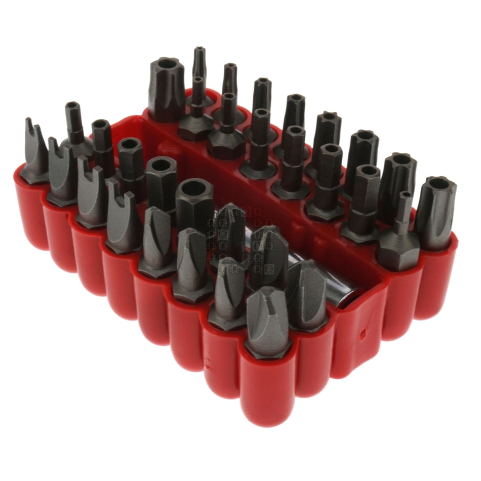 BLU-MOL 00050 33-Piece Magnetic Security Bit Set with Rubberized Case