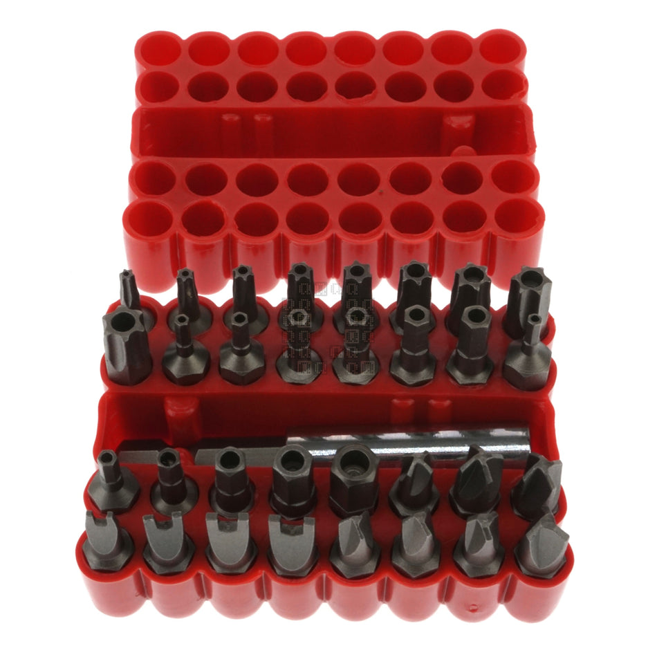 BLU-MOL 00050 33-Piece Magnetic Security Bit Set with Rubberized Case