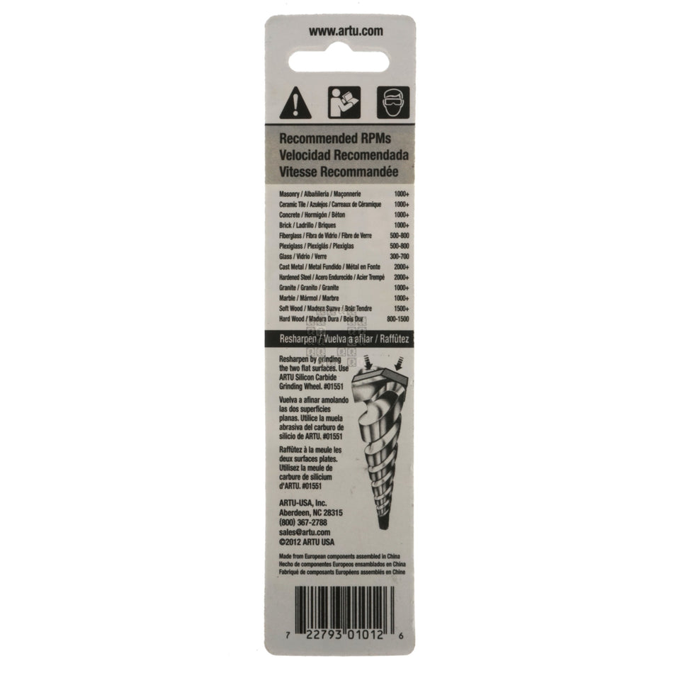 Artu 01012 5/32" Multi-Purpose Cobalt & Tungsten Carbide Tip Drill Bit