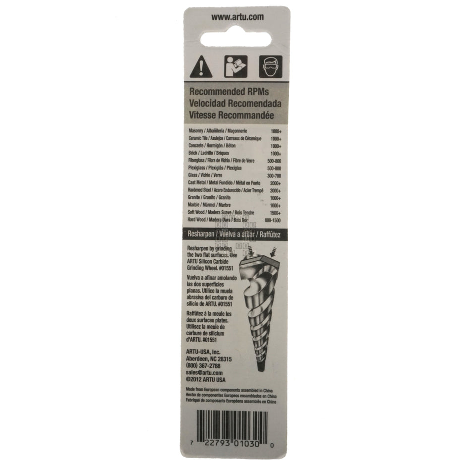 Artu 01030 1/4" Multi-Purpose Cobalt & Tungsten Carbide Tip Drill Bit