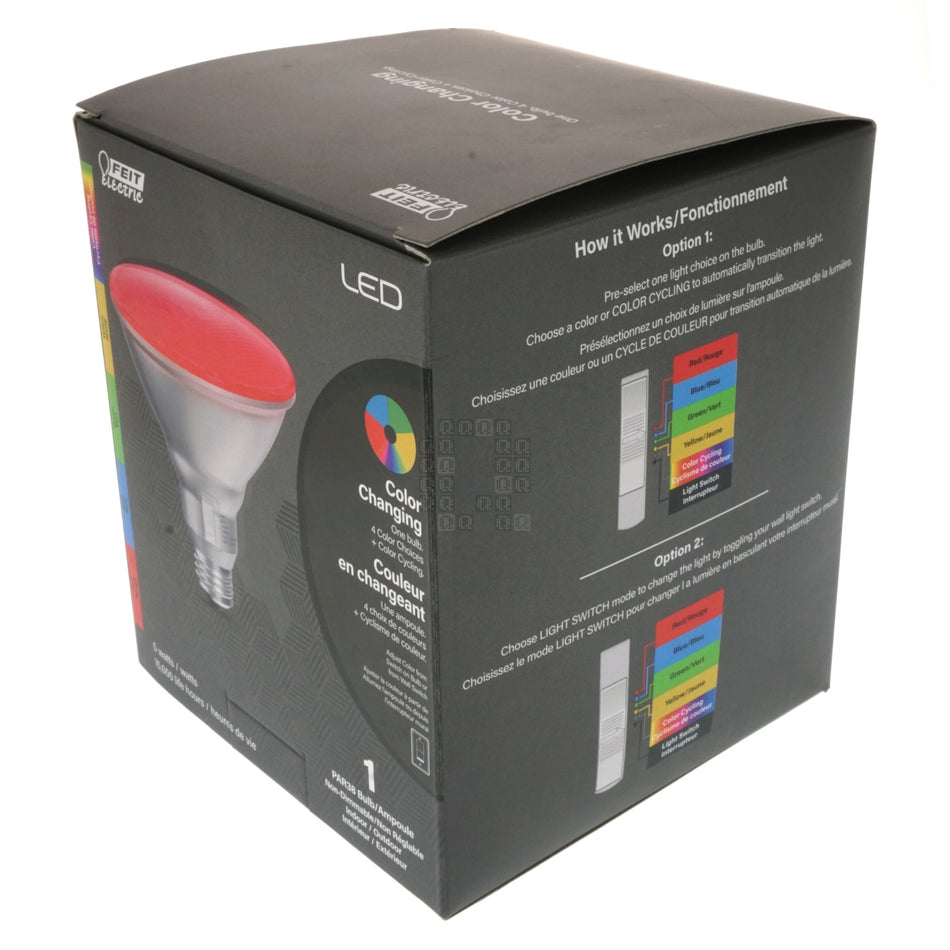 FEIT Electric 0388694 Indoor/Outdoor PAR38 Color Changing Bulb, 5 Watt, 15,000 Hour