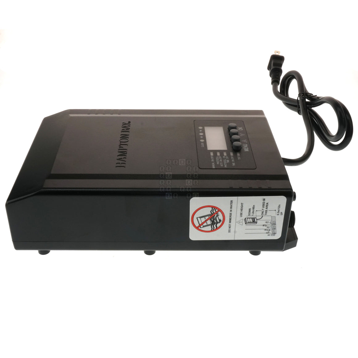 Hampton Bay 1001509802 Low Voltage Digital Transformer, 12+15VDC 120W, SL-120-12A Side