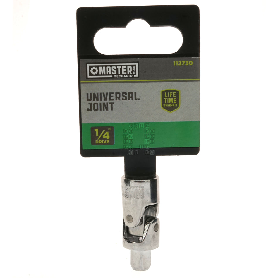 Master Mechanic 112730 1/4" Square Chrome Universal Joint