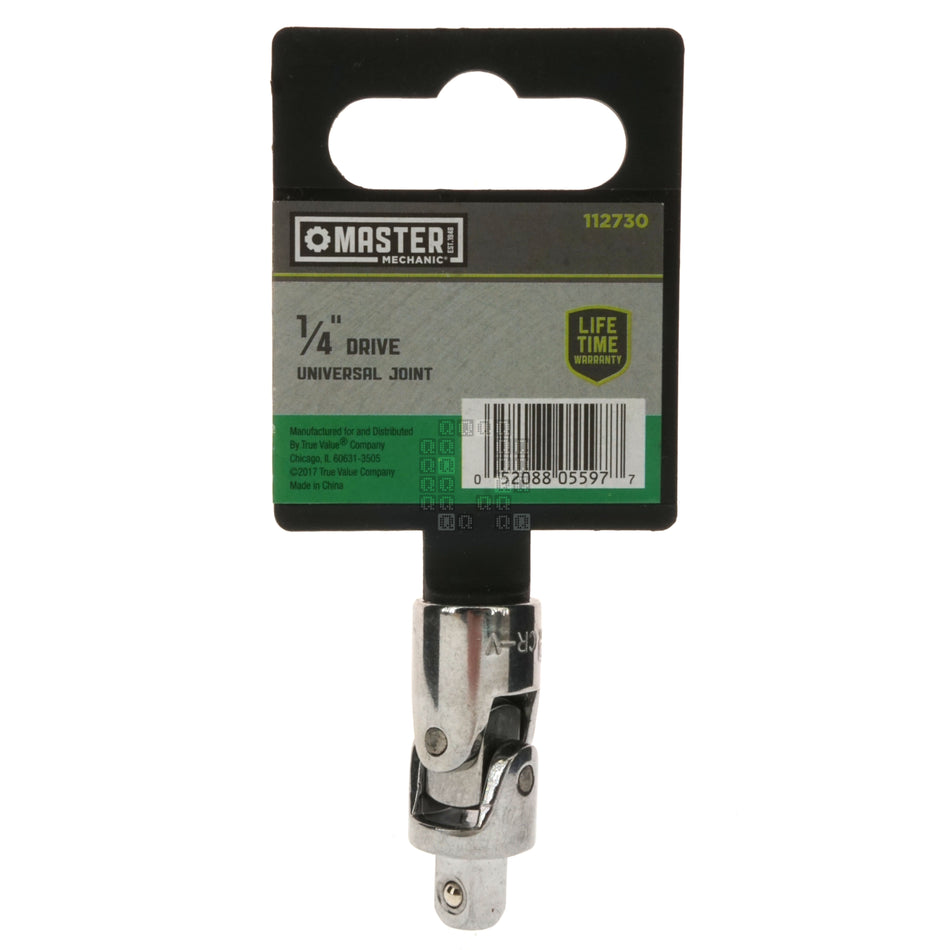 Master Mechanic 112730 1/4" Square Chrome Universal Joint