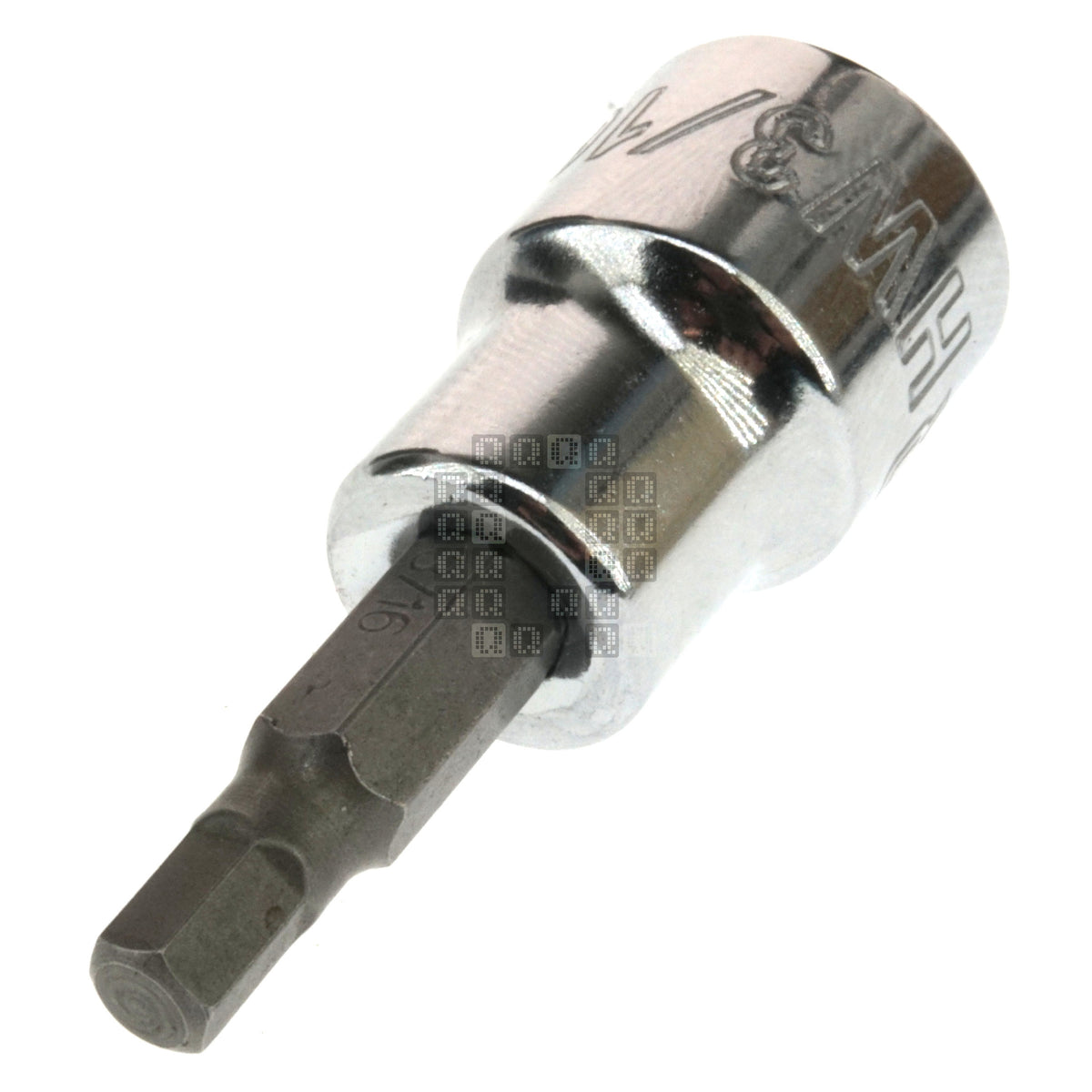 Master Mechanic 123596 3/8" Drive, Hex Bit SAE Chrome Socket, 3/16"