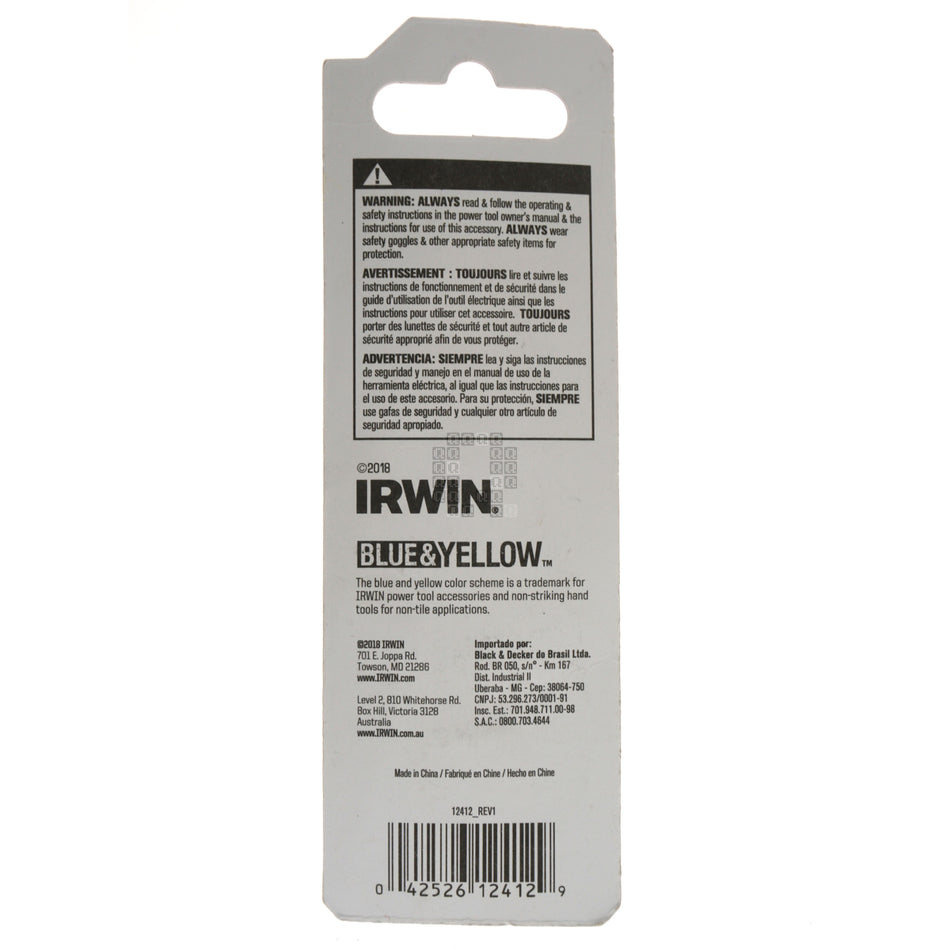 Irwin 12412 Round Shank High Speed Steel (HSS) Countersink, 5/8" Diameter, 82°