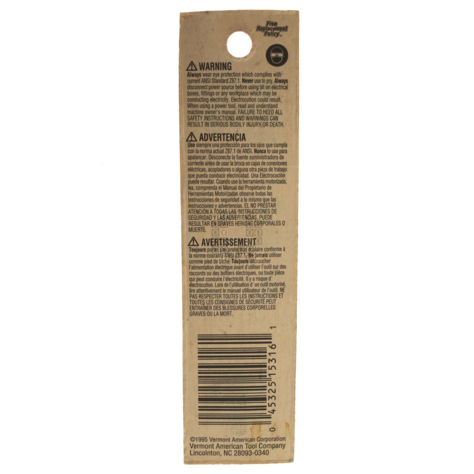 Vermont American 15316 #6-8 Slotted Extra Hard Insert Bit, 1" Length