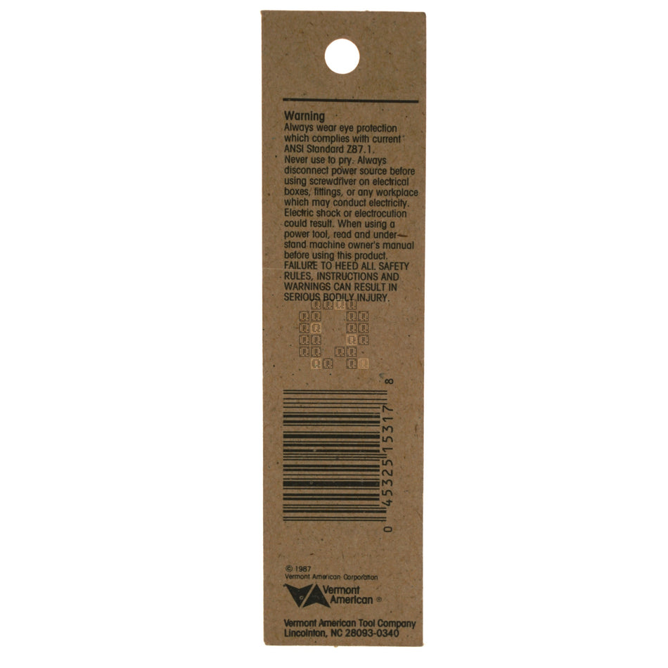 Vermont American 15317 #8-10 Slotted Extra Hard Insert Bit, 1" Length