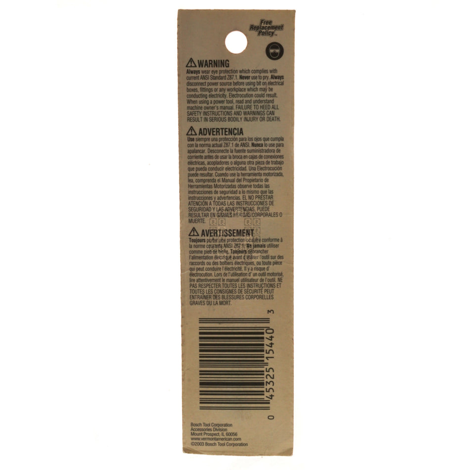 Vermont American 15440 #6 Spanner Extra Hard Insert Bit