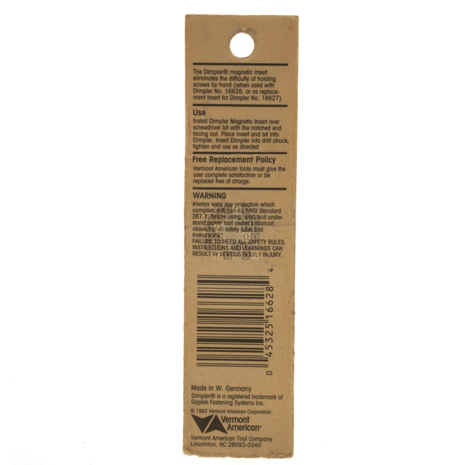 Vermont American 16628 Magnetic Insert for Dimpler Drywall Screw Setter