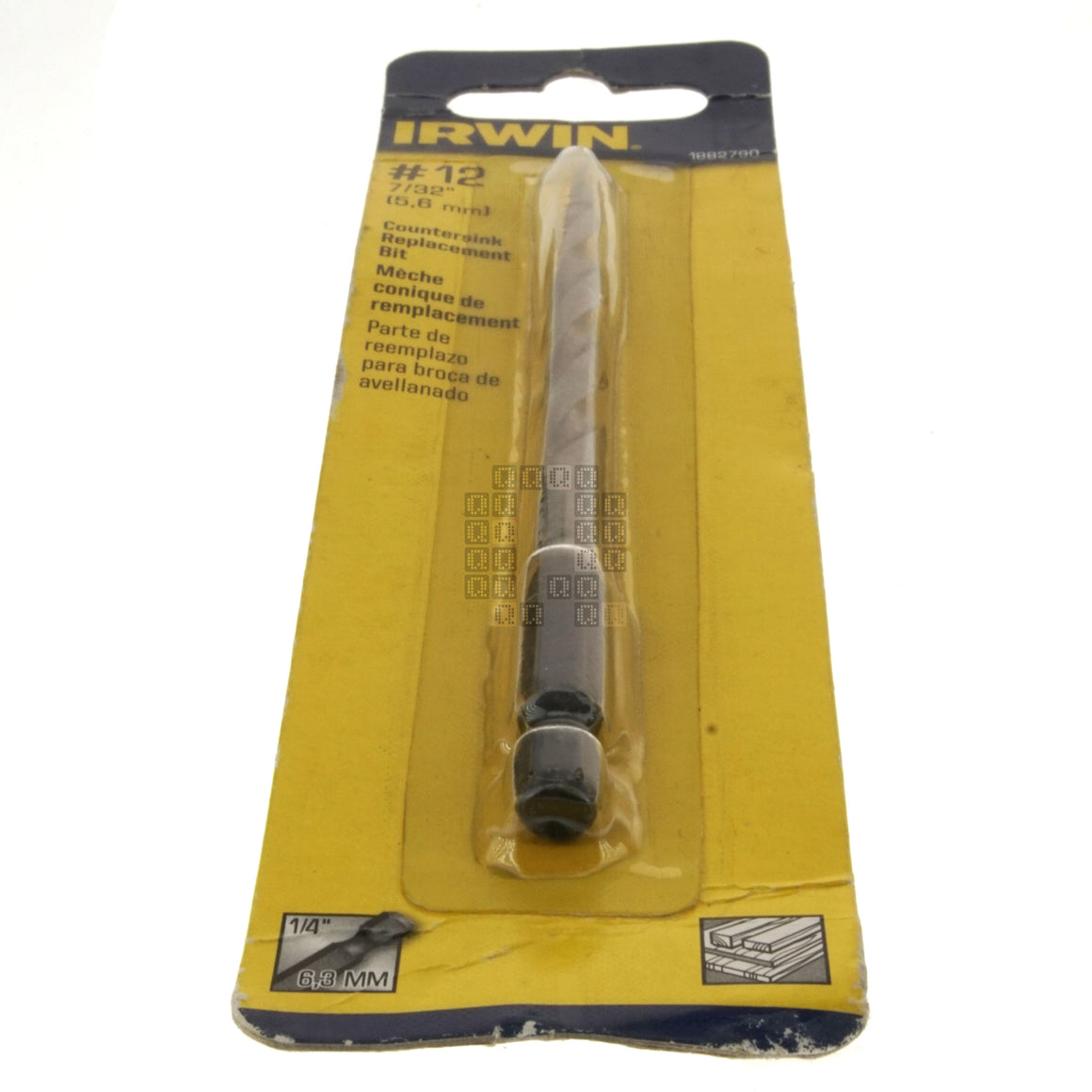 Irwin 1882790 Countersink Replacement Bit, #12 (7/32" / 5.6mm), 1/4" Hex Drive