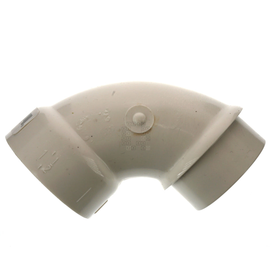 Ipex Canplas 192451L Sanitary Street Pipe 90° Elbow, 1-1/2" Spigot x Hub, PVC, White