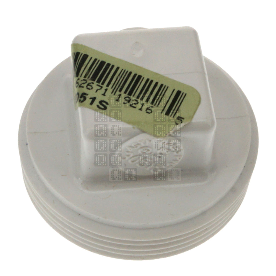 IPEX 193051S Schedule 40 PVC Cleanout Plug, 1-1/2" Male NPT, White