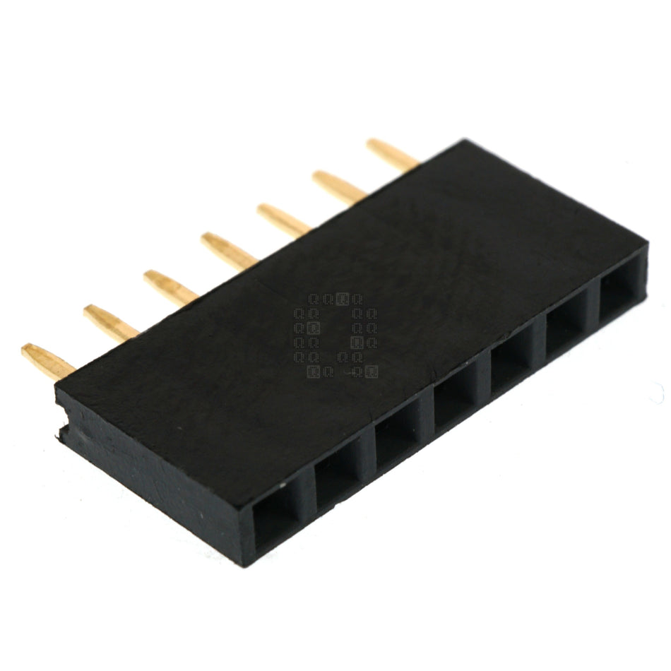 1x7 Single Row Female Straight Pin Header, 2.54mm Pitch