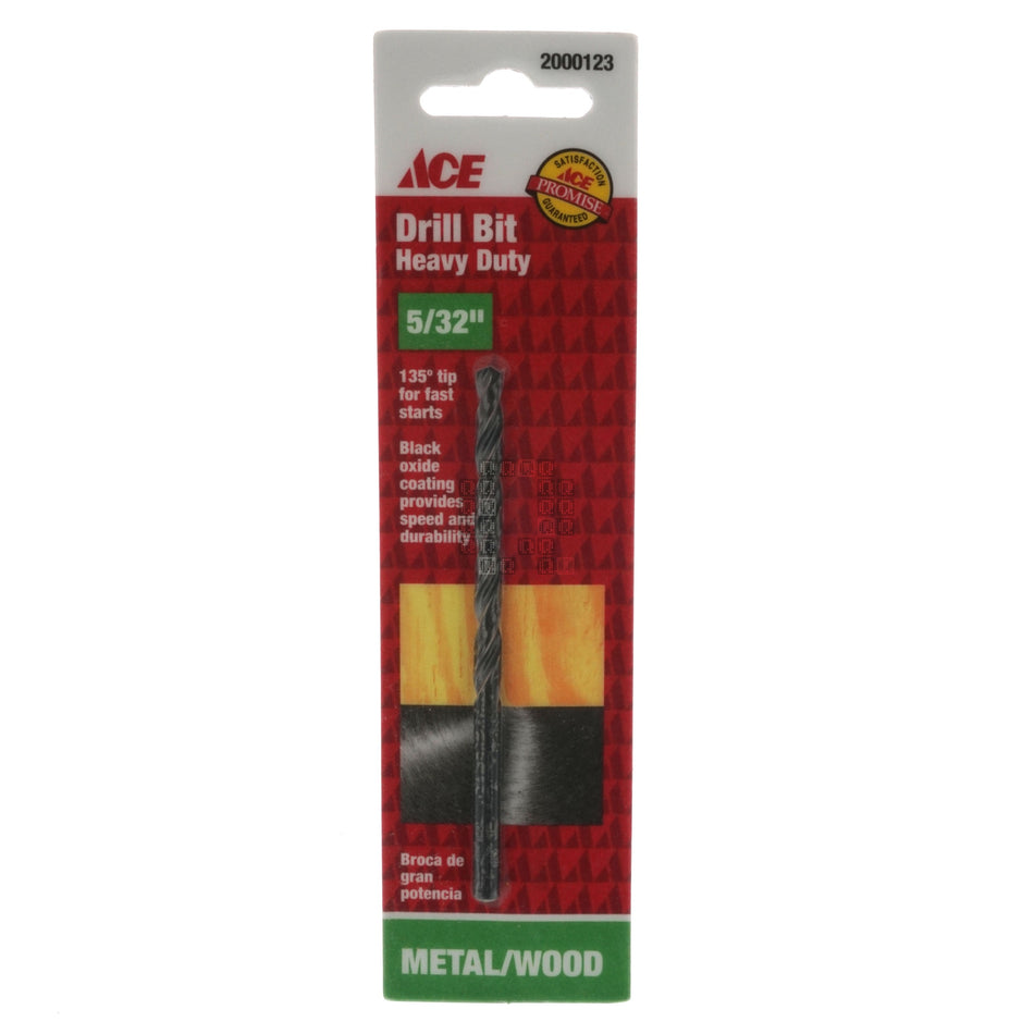 ACE Hardware 2000123 5/32" Heavy Duty Black Oxide Drill Bit, 135° Standard Point
