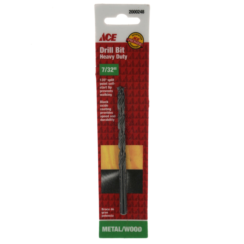 ACE Hardware 2000248 7/32" Black Oxide Drill Bit, 135° Split Point