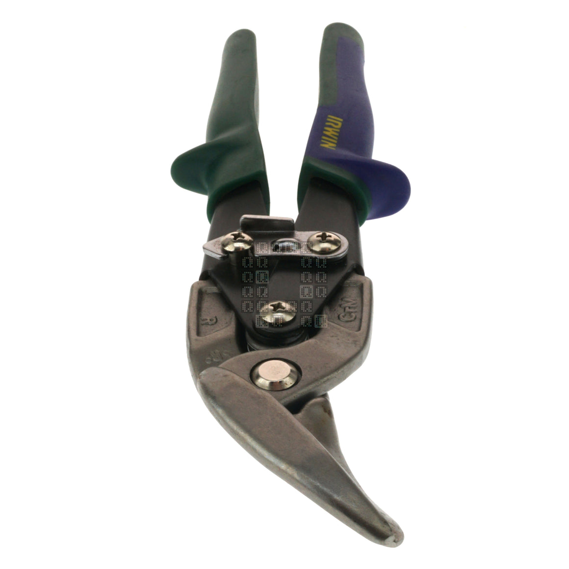 Irwin Industrial Tools 2073212 Right Hand Offset Tin Snips (Green Handle)