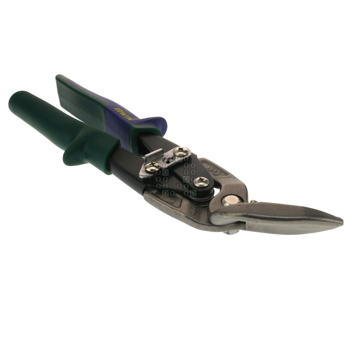 Irwin Industrial Tools 2073212 Right Hand Offset Tin Snips (Green Handle)