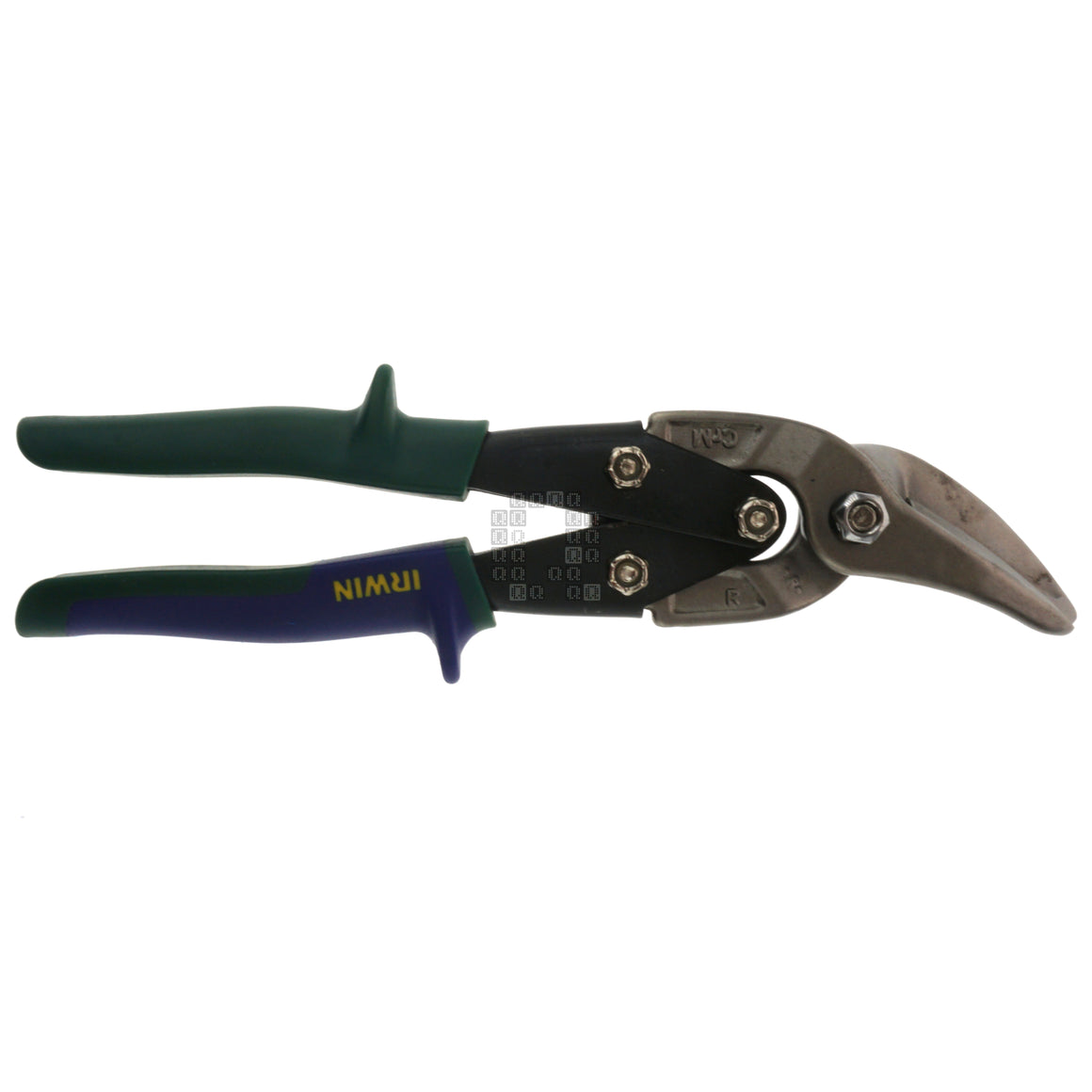 Irwin Industrial Tools 2073212 Right Hand Offset Tin Snips (Green Handle)