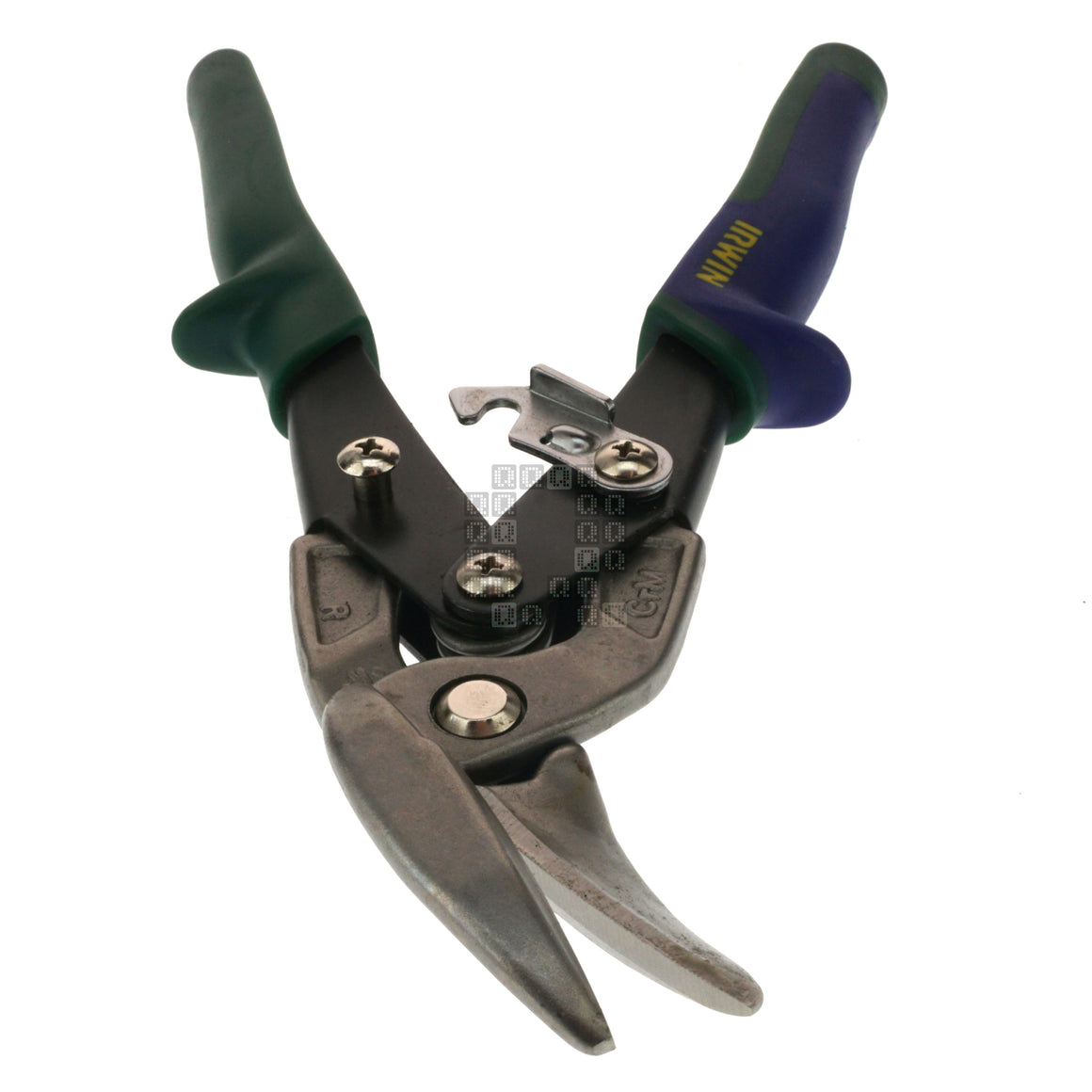 Irwin Industrial Tools 2073212 Right Hand Offset Tin Snips (Green Handle)