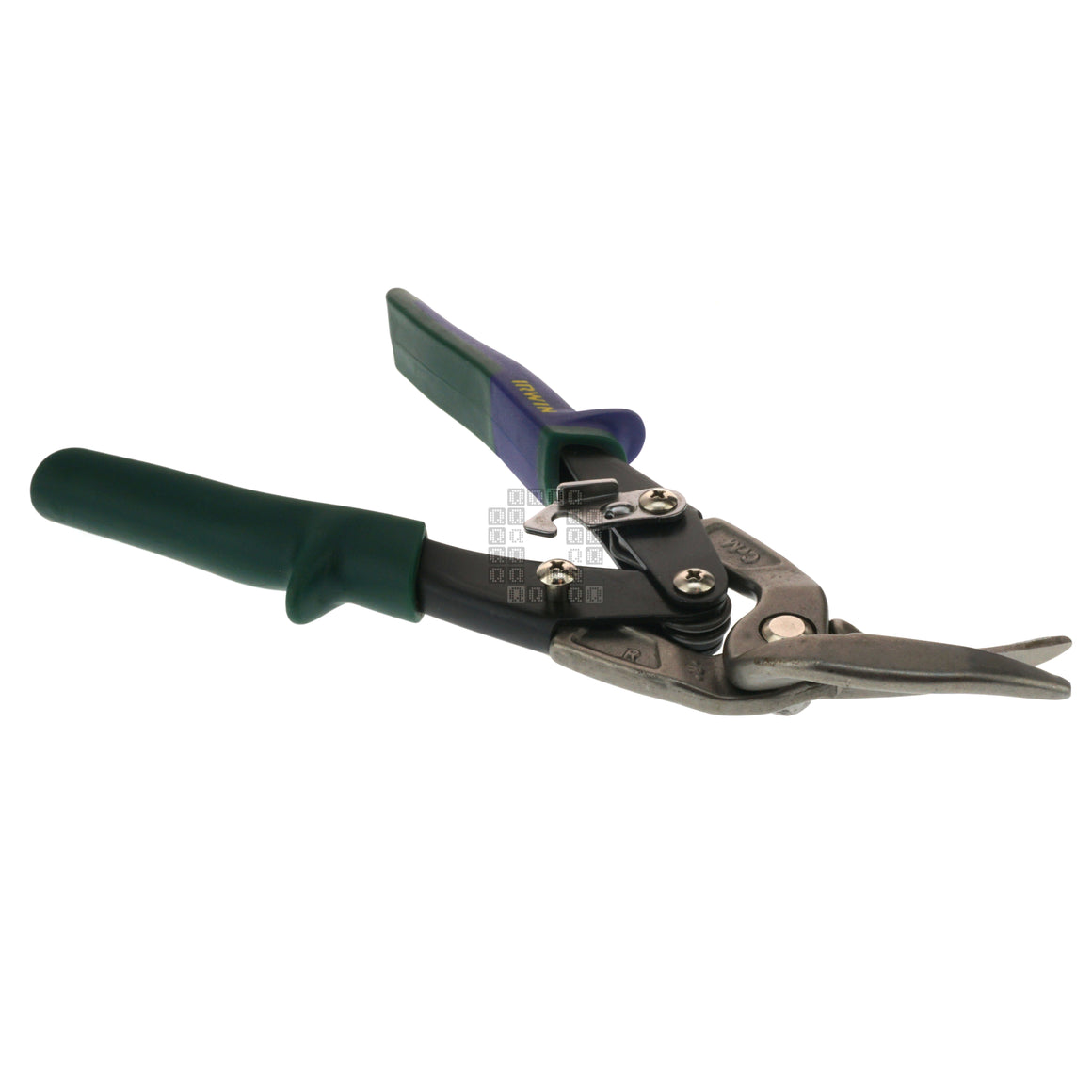 Irwin Industrial Tools 2073212 Right Hand Offset Tin Snips (Green Handle)