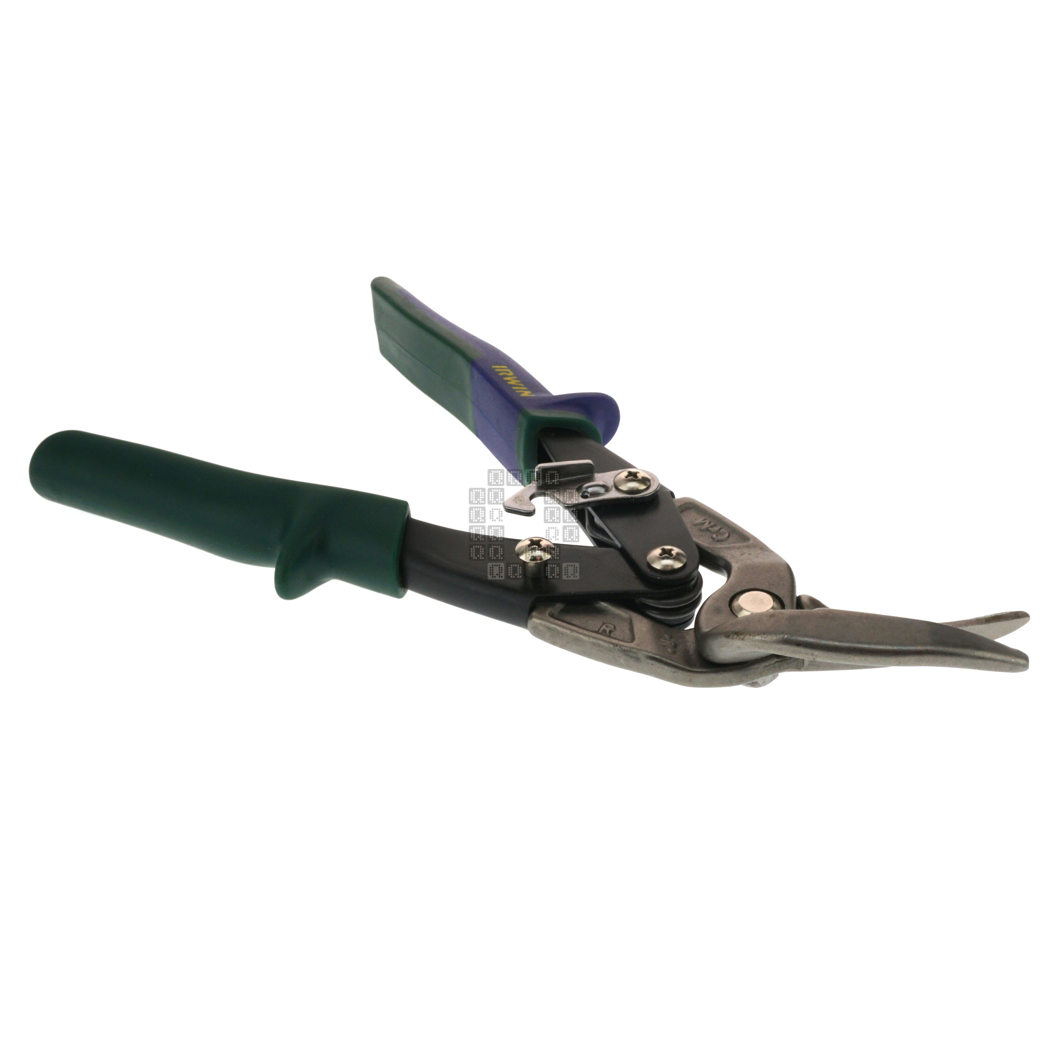 Irwin Industrial Tools 2073212 Right Hand Offset Tin Snips (Green Handle)