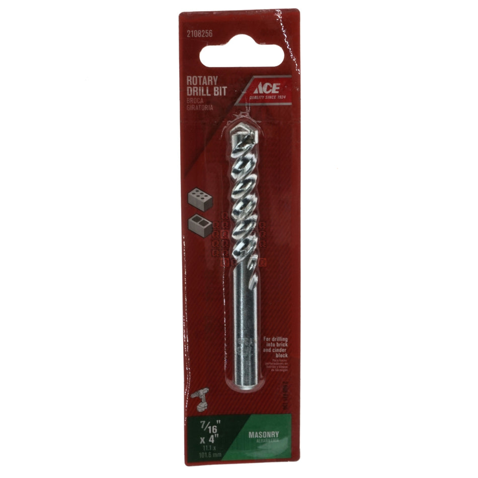ACE Hardware 2108256 7/16" x 4" Steel Rotary Masonry Drill Bit