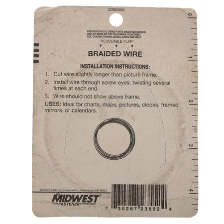 Braid Fastener Midwest Fastener 23552 15-Strand Braided Wire, 25-feet – Quagmire ...