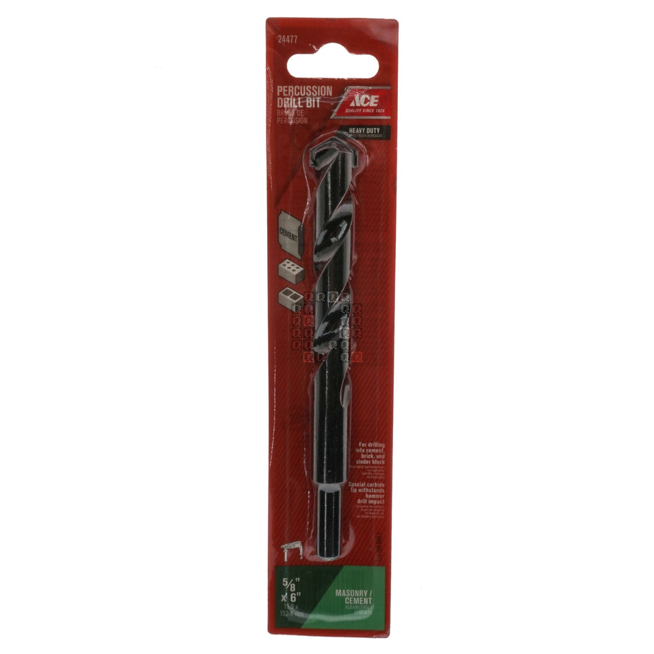 ACE Hardware 24477 5/8" x 6" Carbide Percussion Drill Bit, 3/8" Reduced Shank