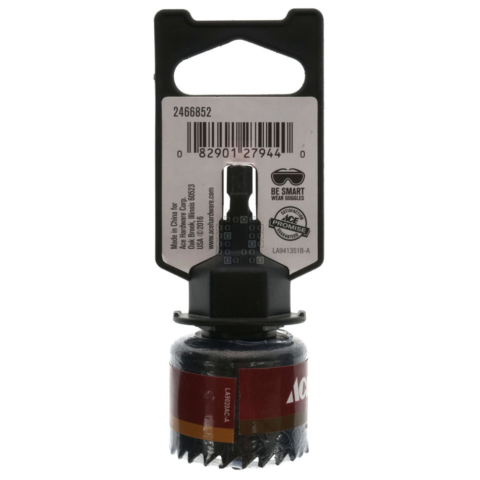 ACE Hardware 2466852 1-1/2" Carbon Hole Saw, 1/4" Hex Shank