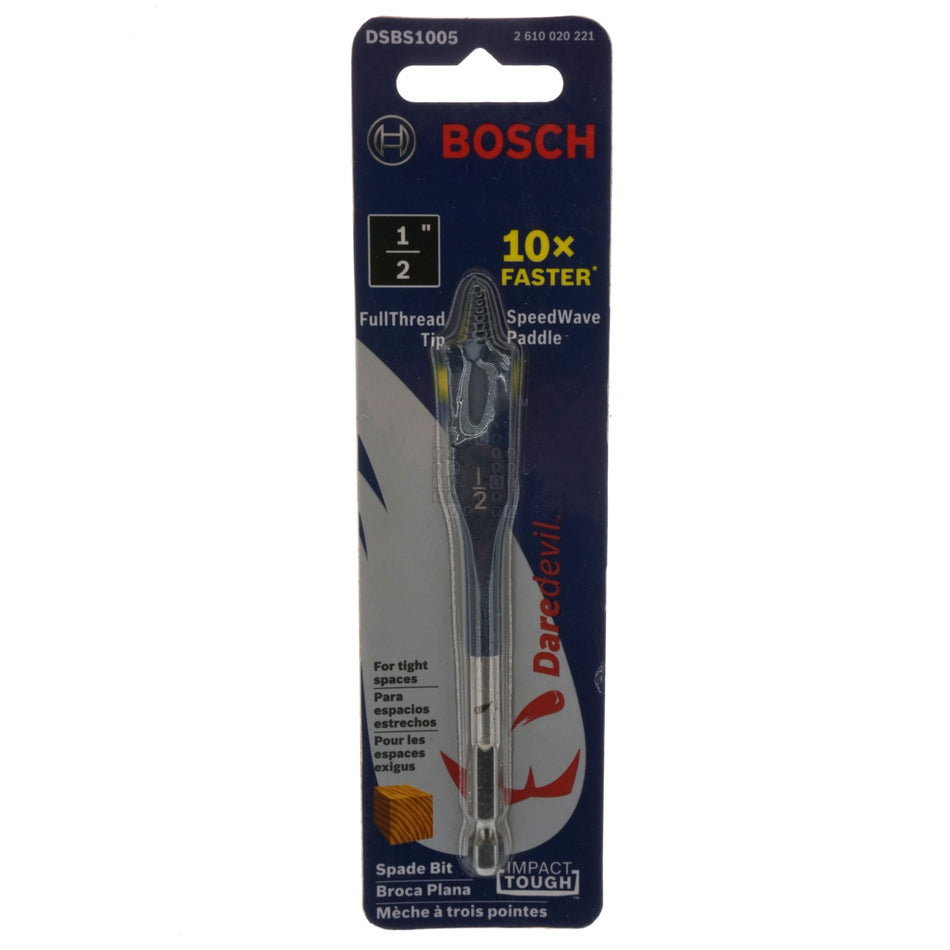 BOSCH 2610020221 DSBS1005 Daredevil 1/2" x 4" Stubby Length Spade Bit