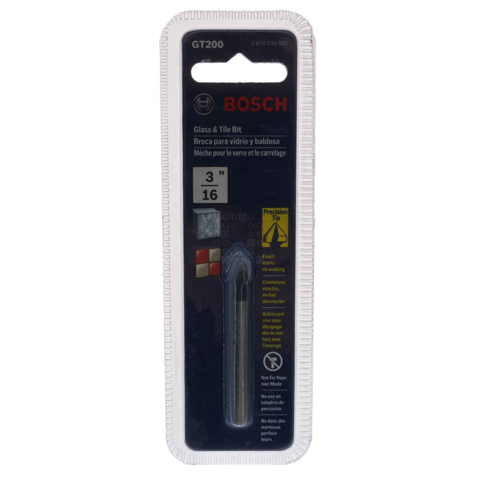 Bosch GT200 2610020405 3/16" Glass and Tile Bit