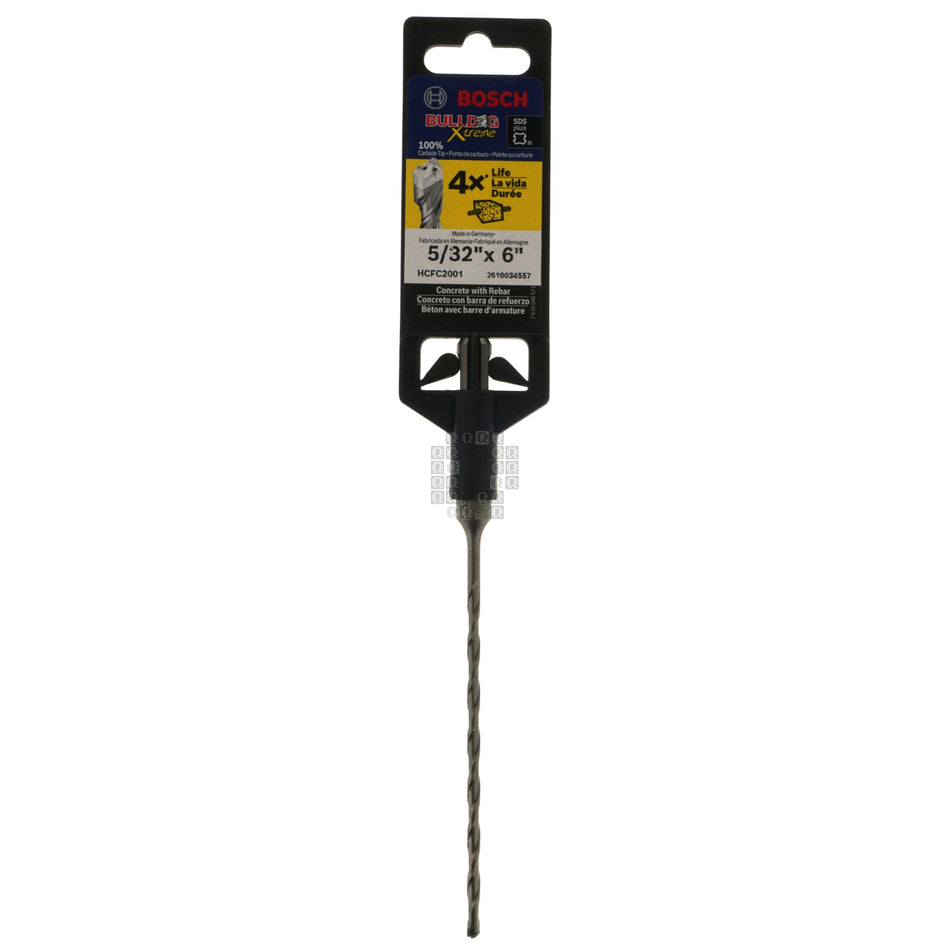 Bosch 2610034557 HCFC2001 BULLDOG Xtreme 5/32" x 6" SDS+ Rotary Carbide Hammer Drill Bit