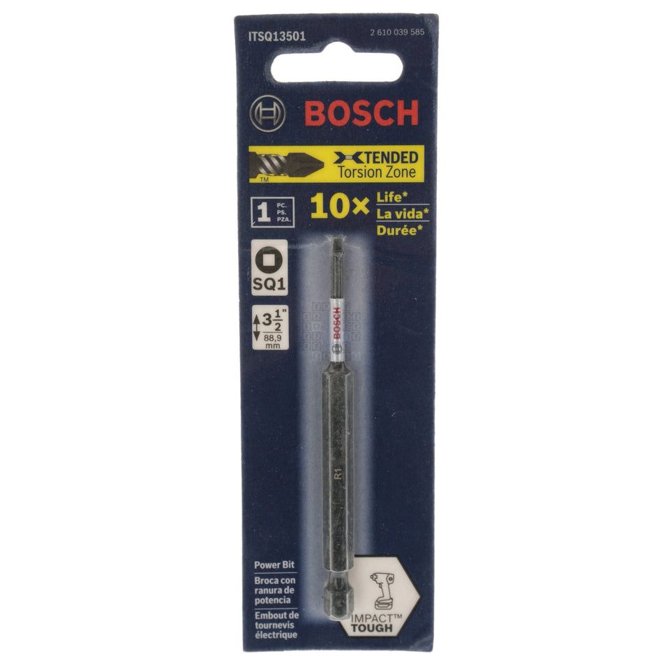 Bosch ITSQ13501 2610039585 Impact Tough SQ1 #1 Square Power Bit, 3.5" Length