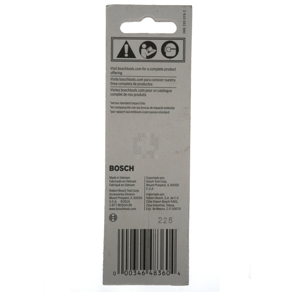 Bosch ITSQ23501 Impact Tough SQ2 #2 Square Power Bit, 3-1/2" Length, 2610039586