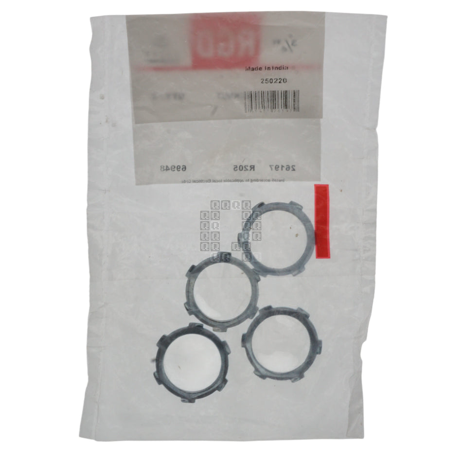 Halex 26197 Rigid Conduit 3/4" Locknut, 4-Pack