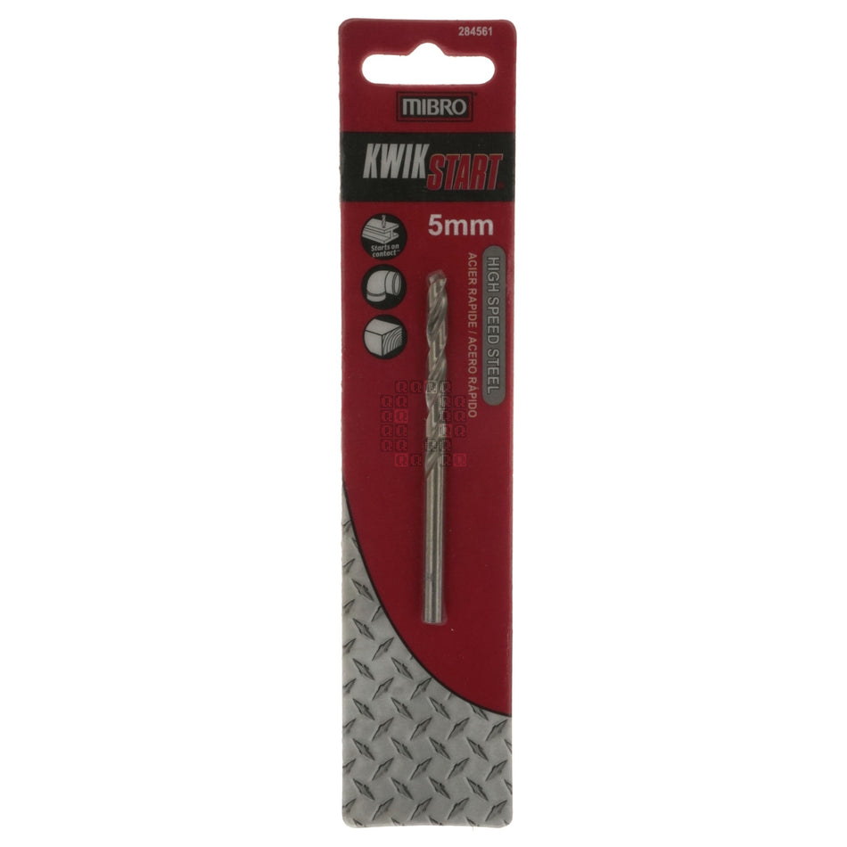 MIBRO 284561 5mm KWIK START High Speed Steel Metric Drill Bit