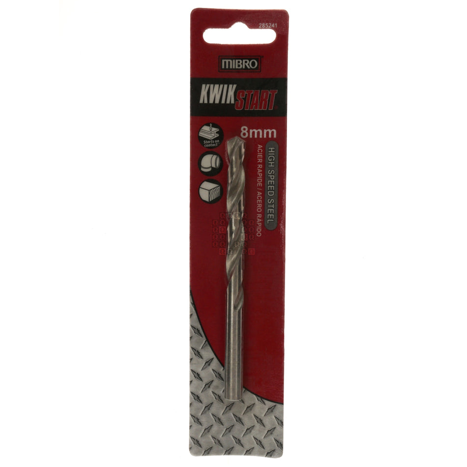 MIBRO 285241 8mm KWIK START High Speed Steel Metric Drill Bit