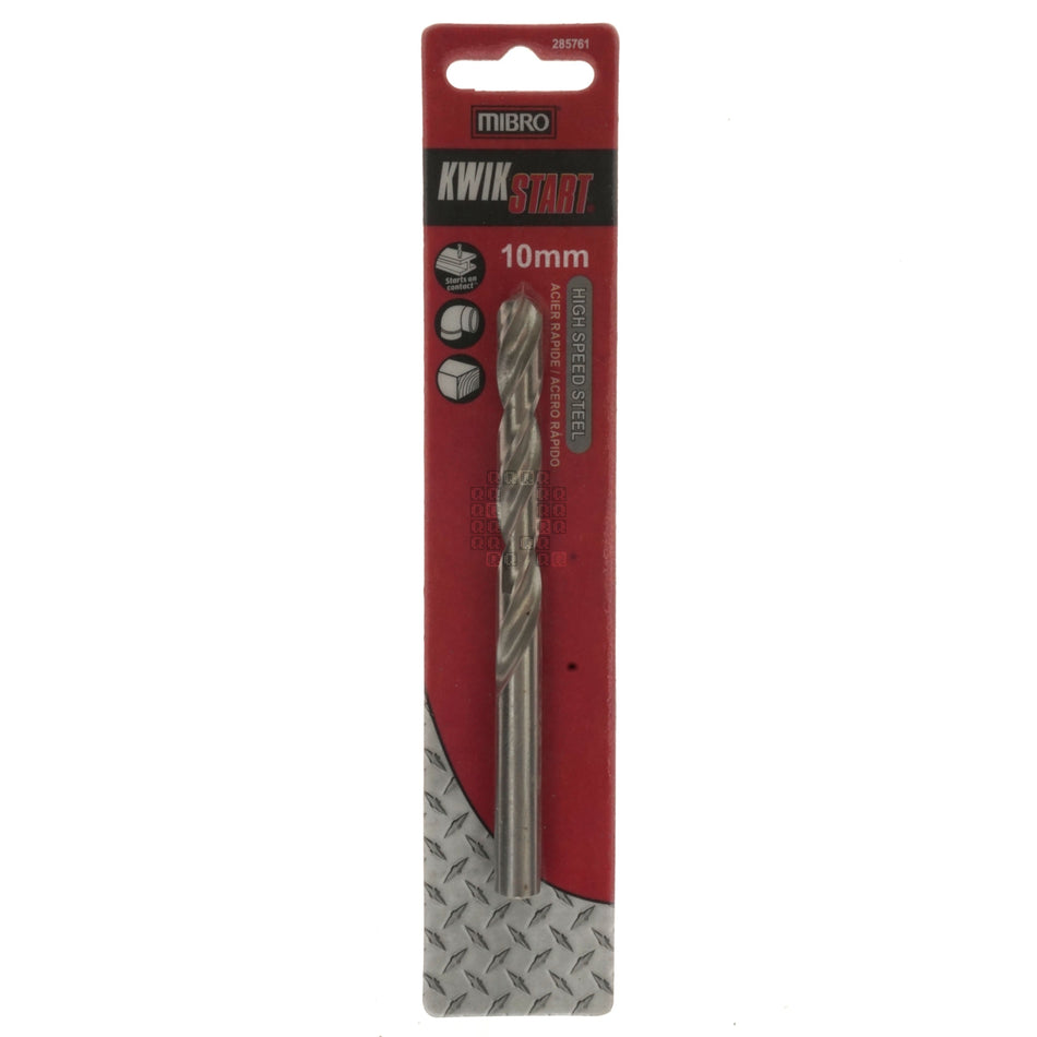 MIBRO 285761 10mm KWIK START High Speed Steel Metric Drill Bit