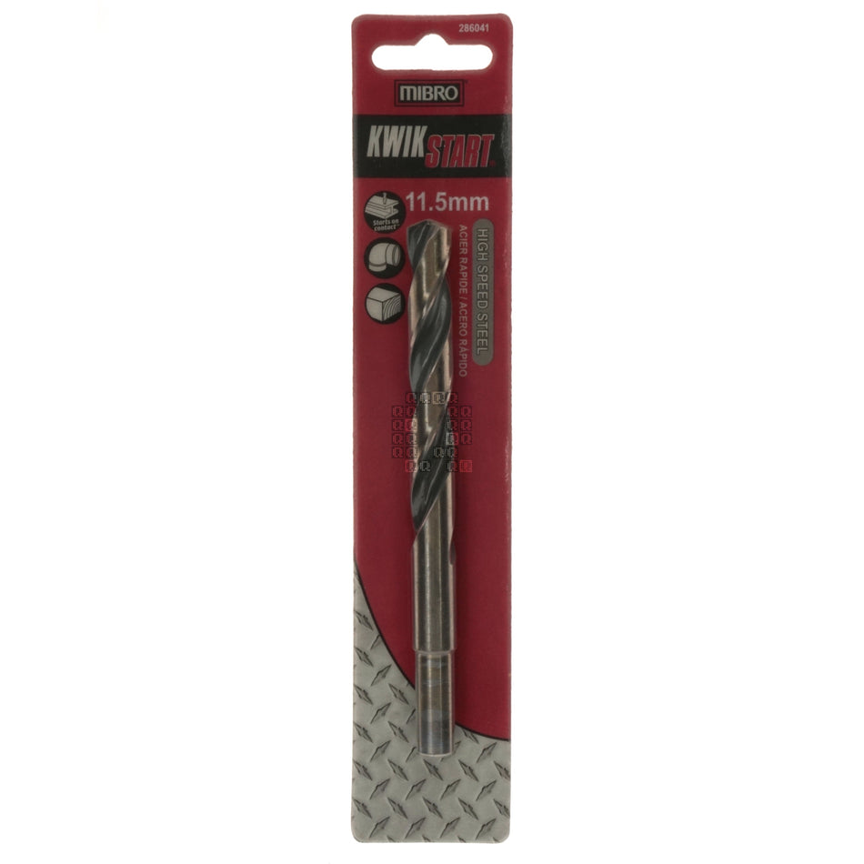 MIBRO 286041 11.5mm KWIK START High Speed Steel Metric Drill Bit