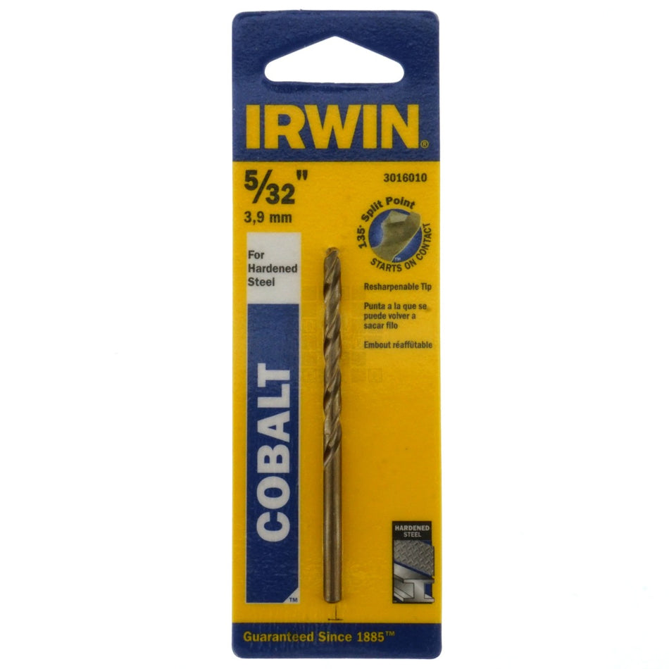 Irwin Industrial Tools 3016010 5/32" Cobalt 135° Split Point Drill Bit