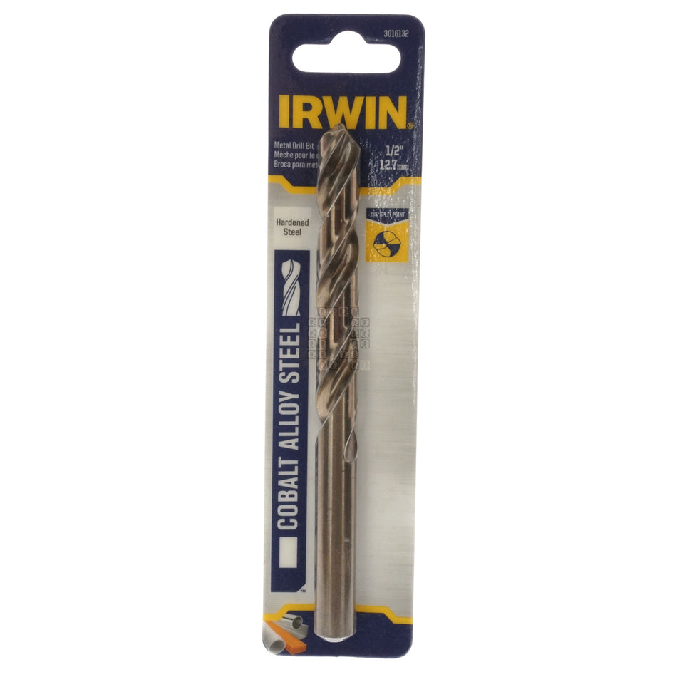 Irwin 3016132 1/2" Cobalt Jobber Length Drill Bit, 135° Split Point