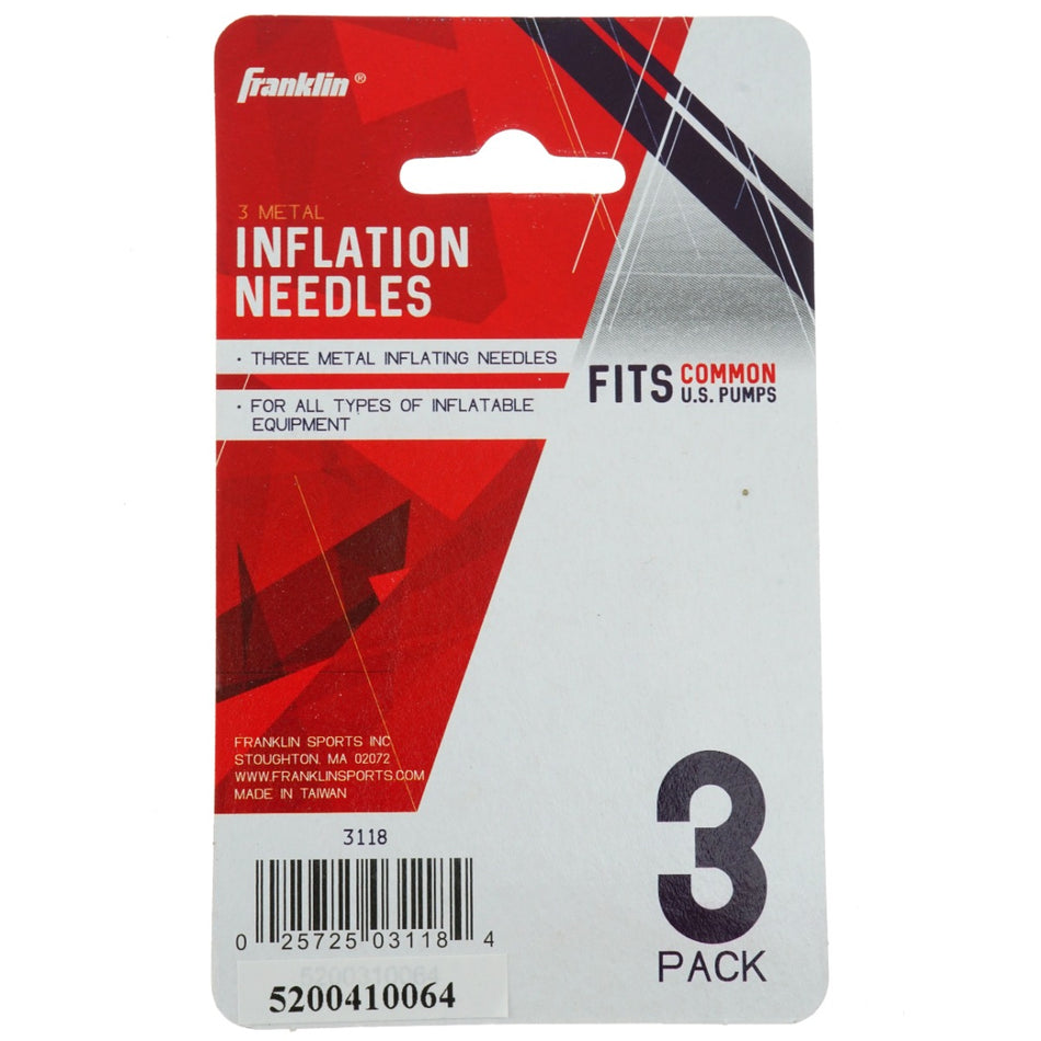Franklin Sports 3118 Metal Ball Inflation Needles, 3 Pack