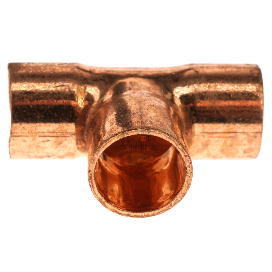 Elkhart Products 32668 Wrot 3/8" Copper Pipe Tee, Sweat, Series 111 with Stop