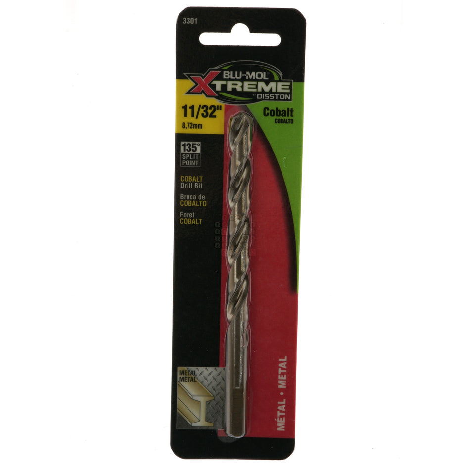BLU-MOL 3301 11/32" Xtreme Cobalt Drill Bit, 135° Split Point