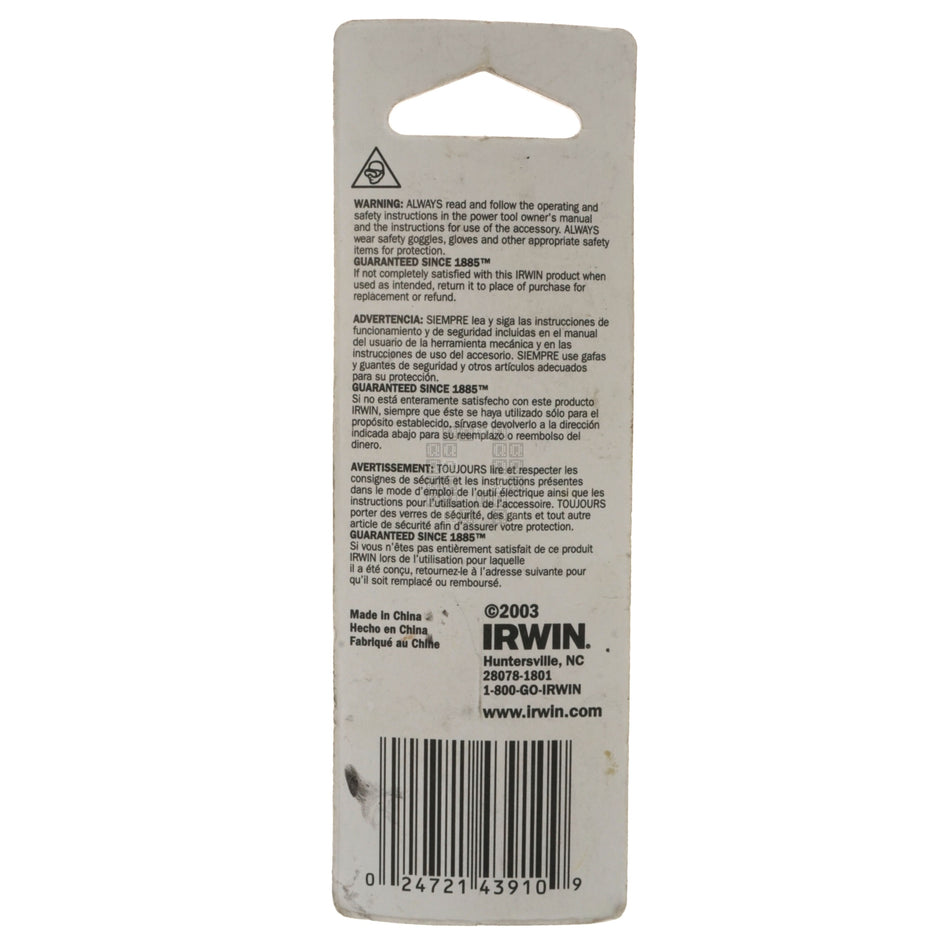Irwin 43910 5/8" Carbon Steel Plug Cutter