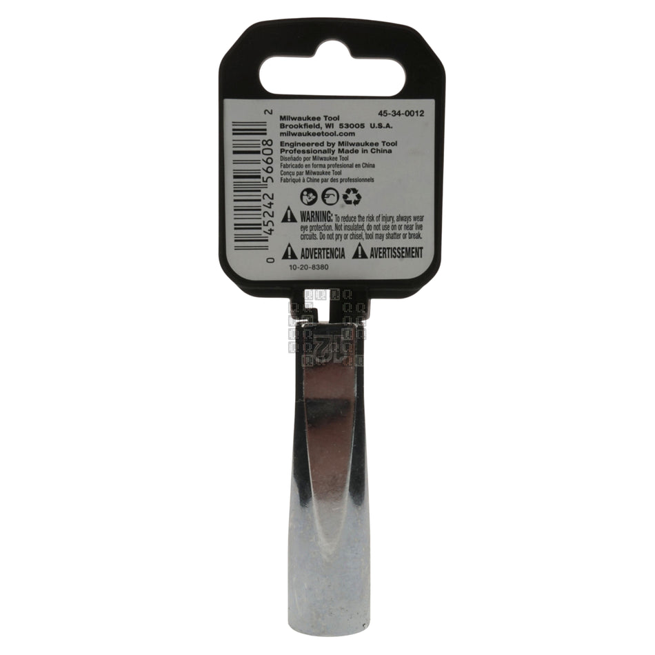 Milwaukee Tool 45-34-0012 3/8" Drive 12mm 6-Point Metric Deep Chrome Socket FOUR FLAT Sides